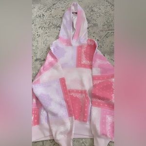 Pacsun pink bandanna hoodie